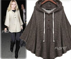 yly 8862 韓版新款帶帽斗篷，秋冬時(shí)尚的優(yōu)雅之選